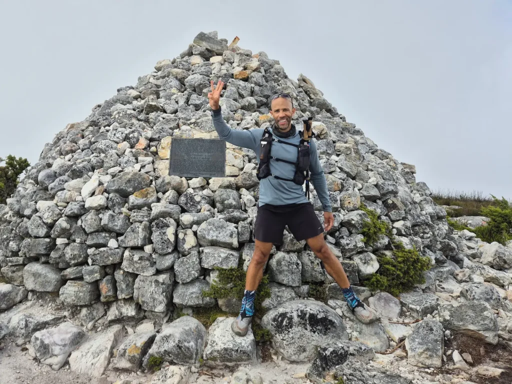 Simon at Maclear's Beacon on Table Mountain
