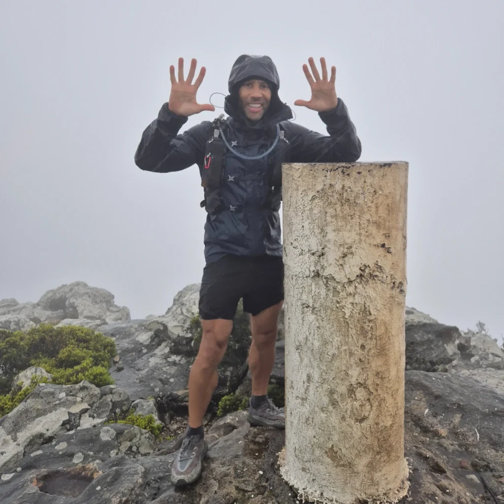 Simon at Muizenberg Peak on Table Mountain