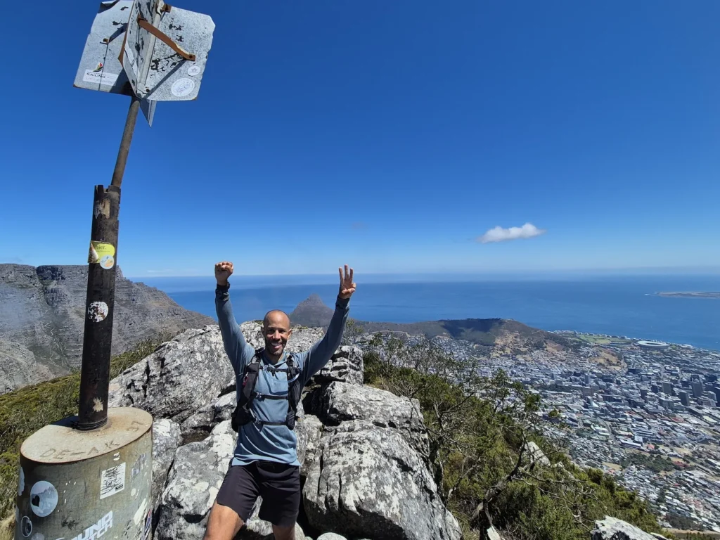 Simon at Devil's Peak on Table Mountain
