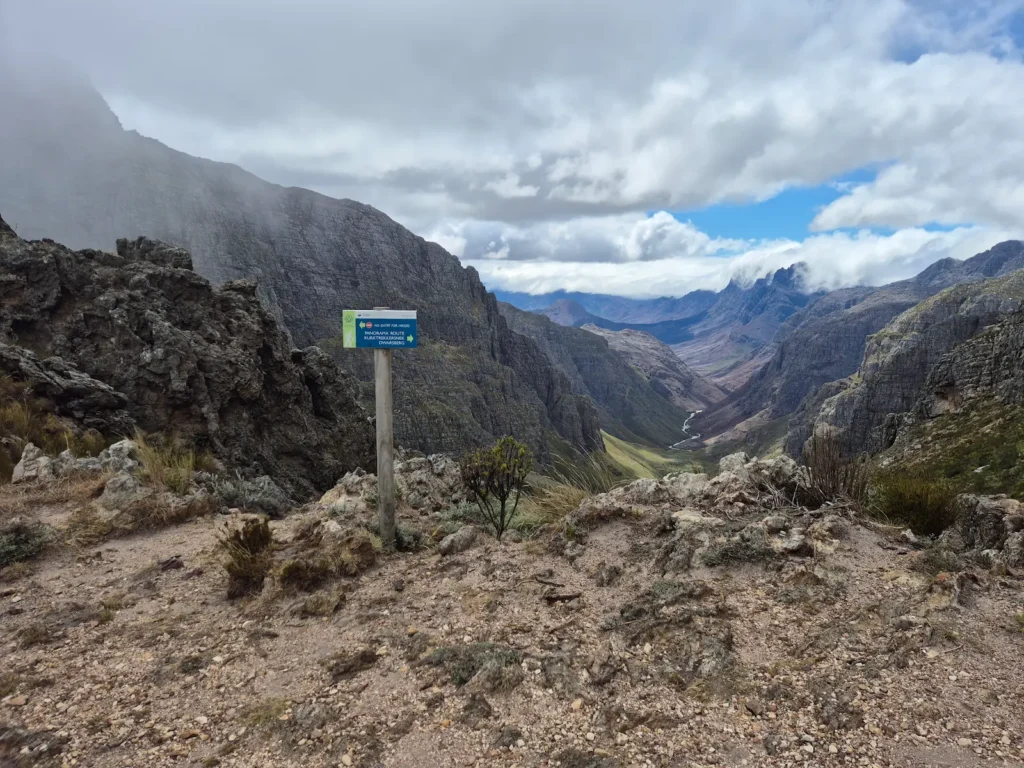 View of Jonkershoek Valley from Panorama Viewpoint