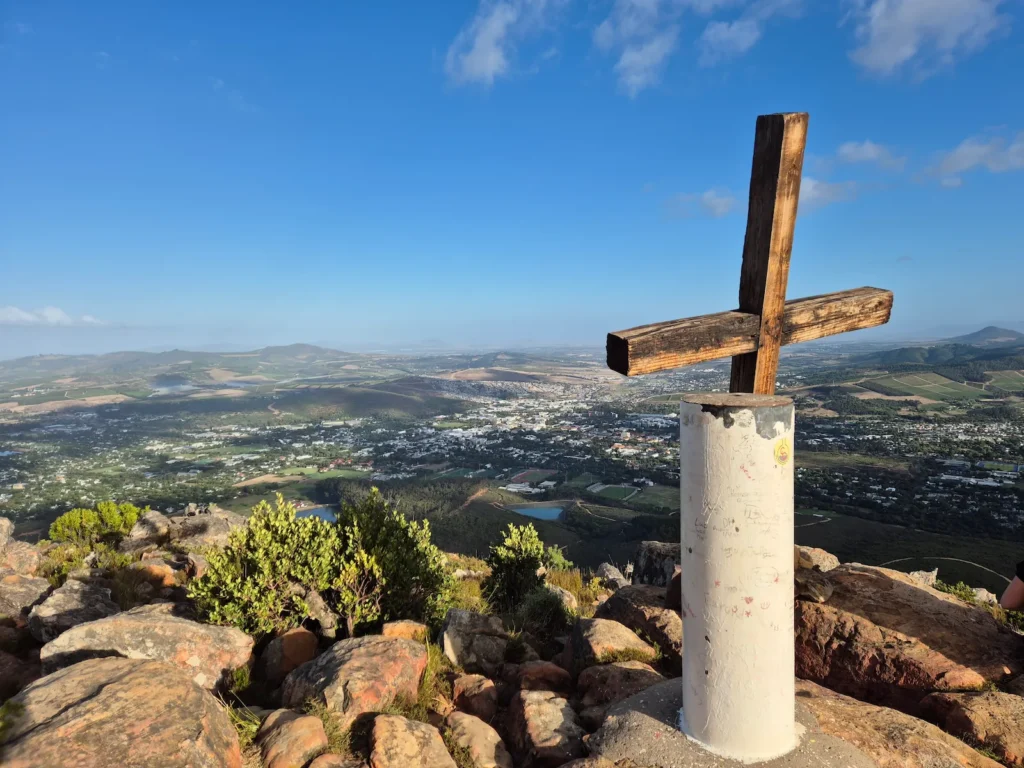 View over Stellenbosch from Tweede Kruis on Stellenboschberg