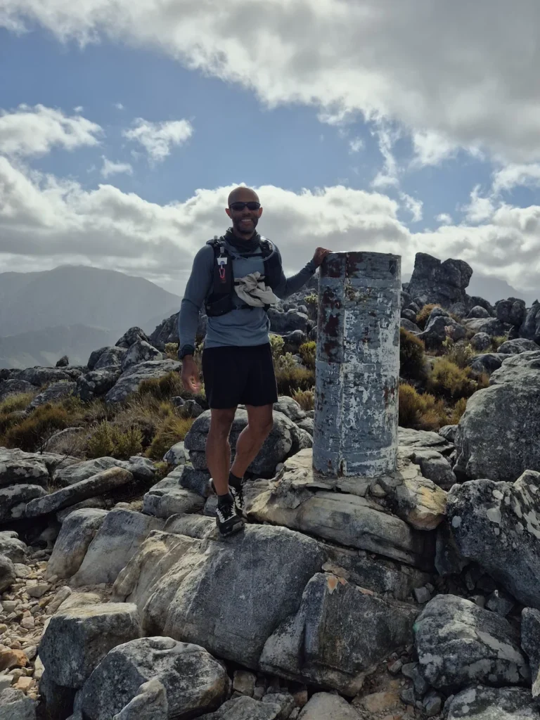 Simon at the summit Stellenboschberg
