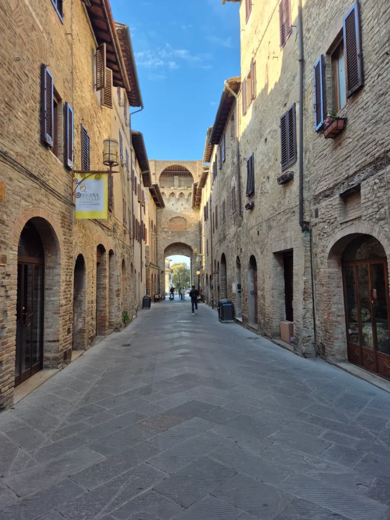 View of Porta San Giovanni from inside San Gimignano