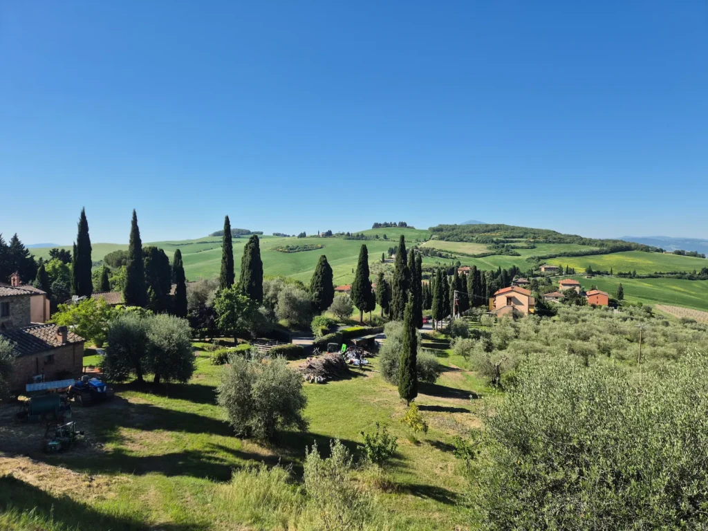 View of the Val d’Orcia from Monticchielo